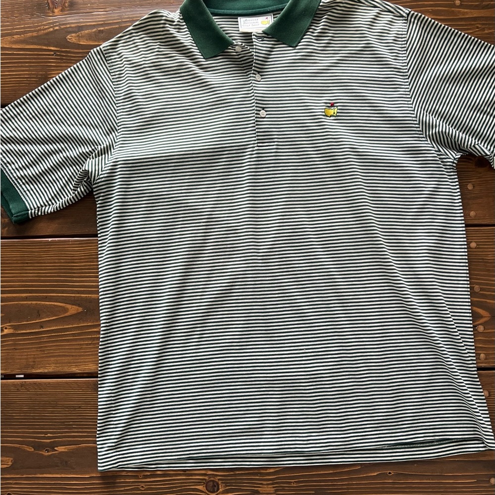 Vintage Augusta National Golf Shop Polo XL 90s Y2K Masters Striped Relaxed Golf
